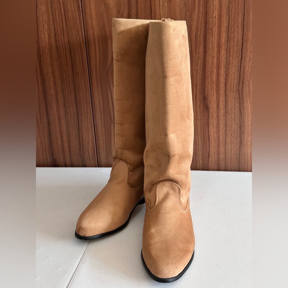 Linda Lundstrom Women’s Vintage Suede Leather Slip On Boots size 8